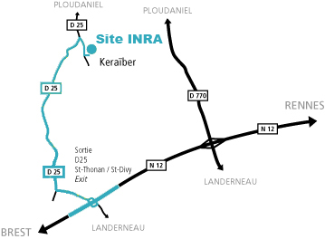 Plan d'accès site Ploudaniel